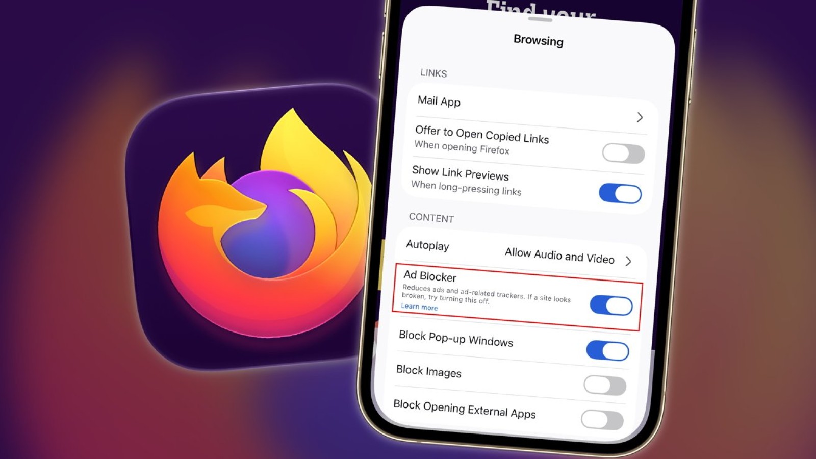 Firefox for iOS Gains Built-in Ad-blocker from Mozilla - Firefox for iOS ad