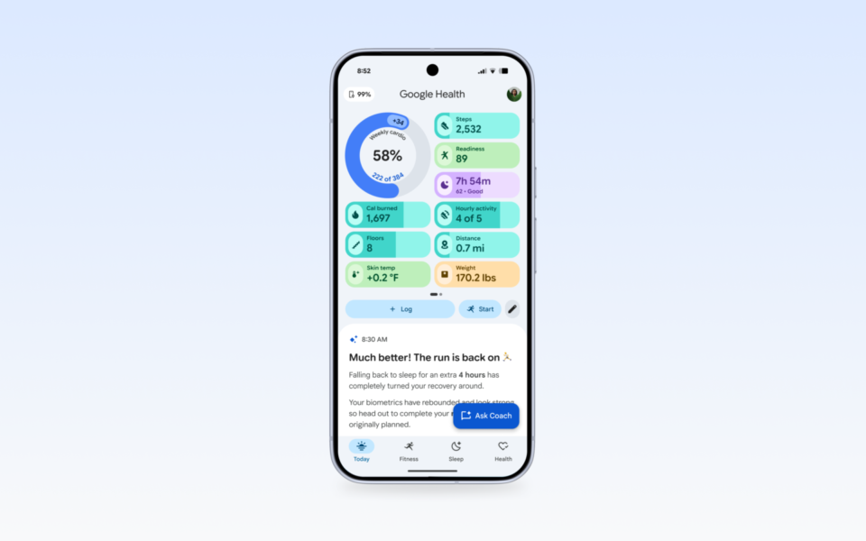 Google Health Update Improves Manual Workout Logging