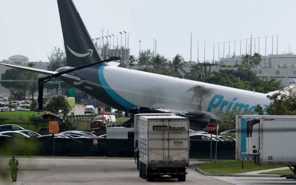 Amazon Cargo Plane Overruns Runway at Miami Airport