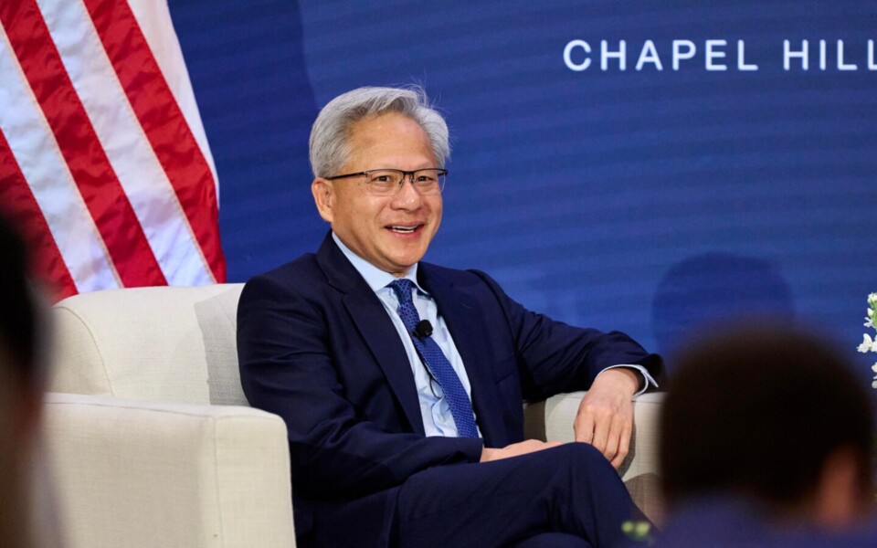 Nvidia CEO Jensen Huang Puts Trump on Speaker at AI Summit