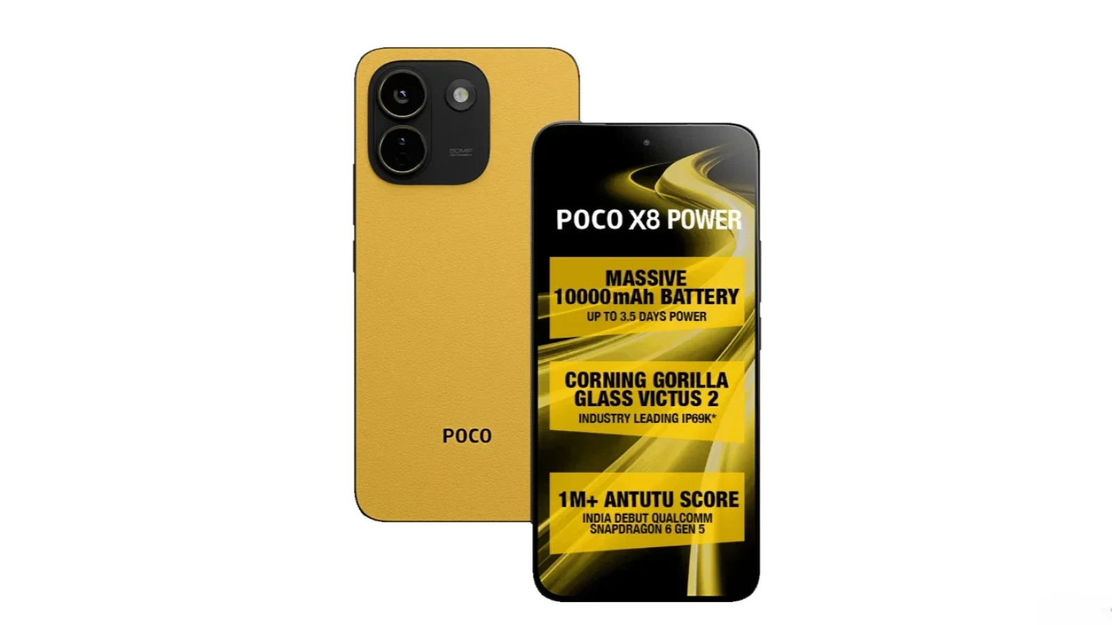 Poco X8 Power Debuts With 10,000 mAh Battery